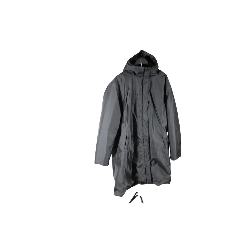 Normann Raincoat Insulated Black Hooded Quilted Parka Jacket Women's Size 54